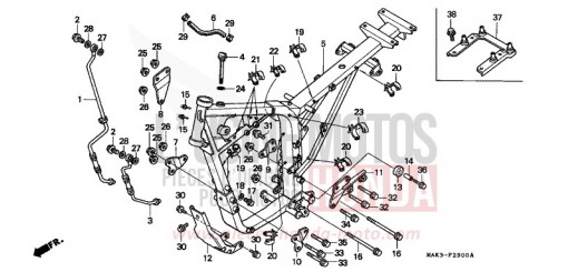 CARROSSERIE DE CHASSIS FX650X de 1999
